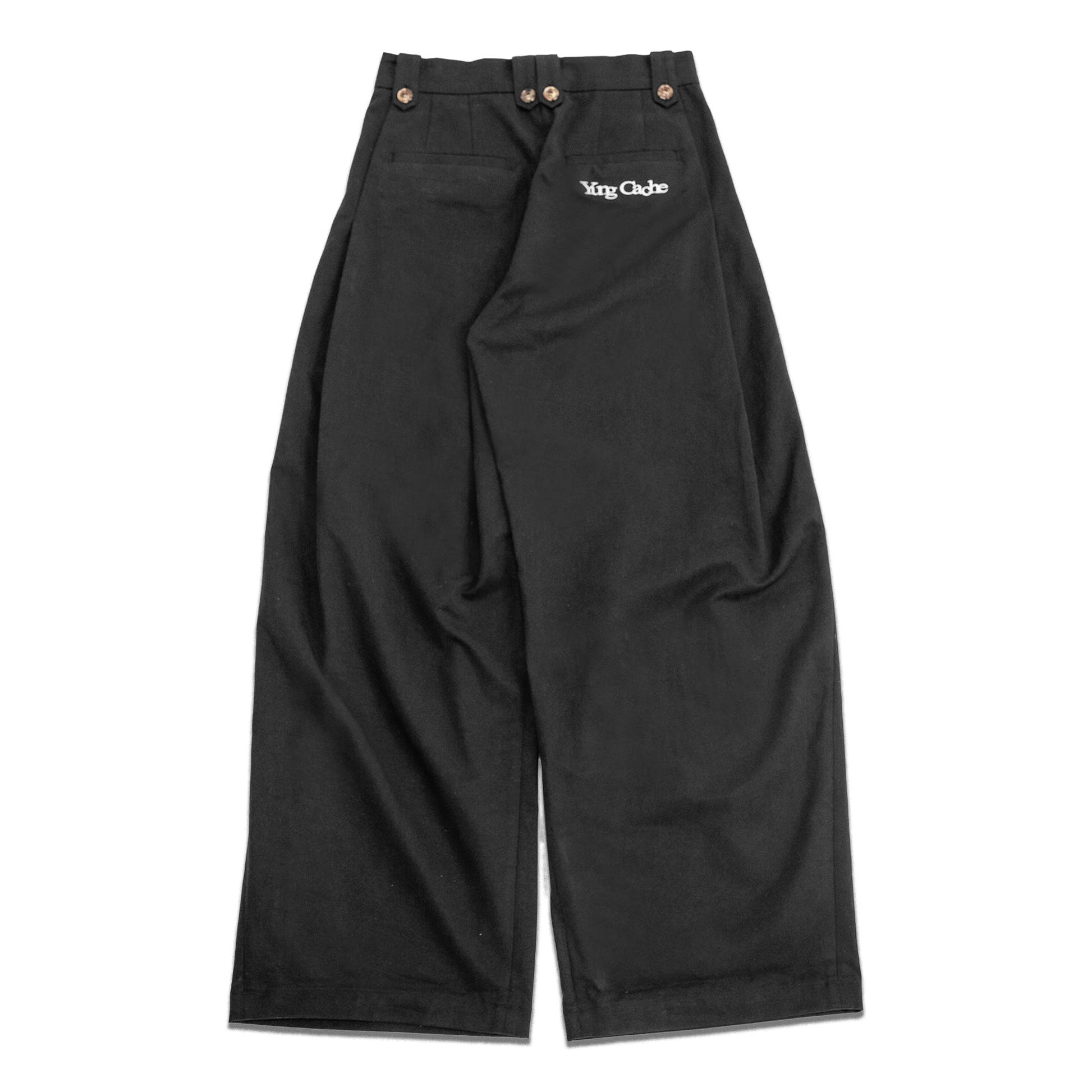 Ledger Pleated Pants, Black
