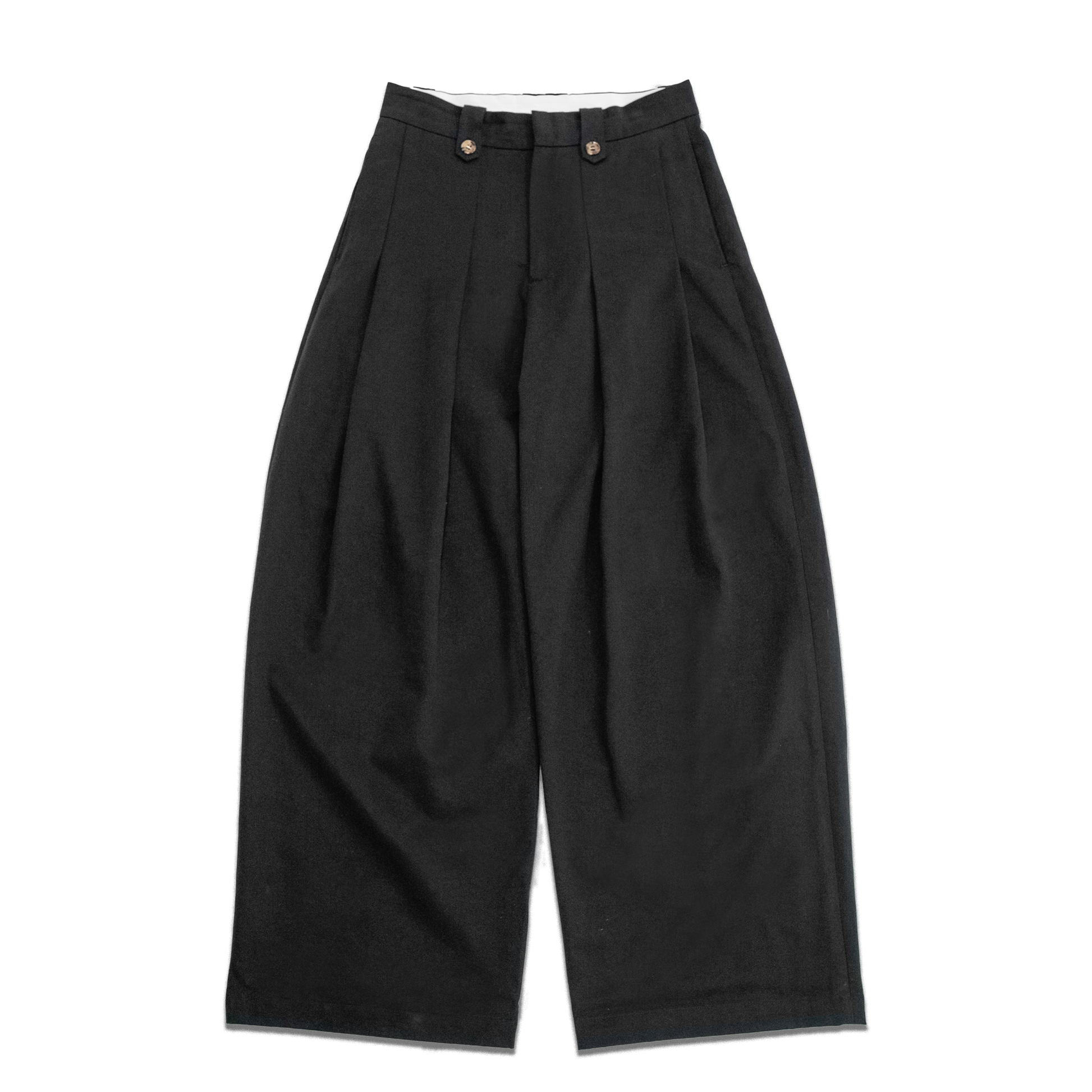 Ledger Pleated Pants, Black